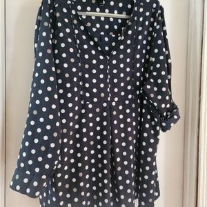 Lane Bryant Polka dot blouse